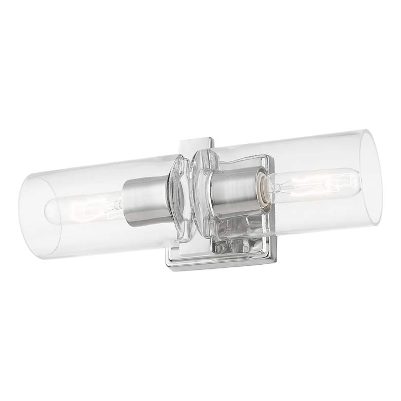 Image 7 2 Light Polished Chrome Vanity Sconce more views