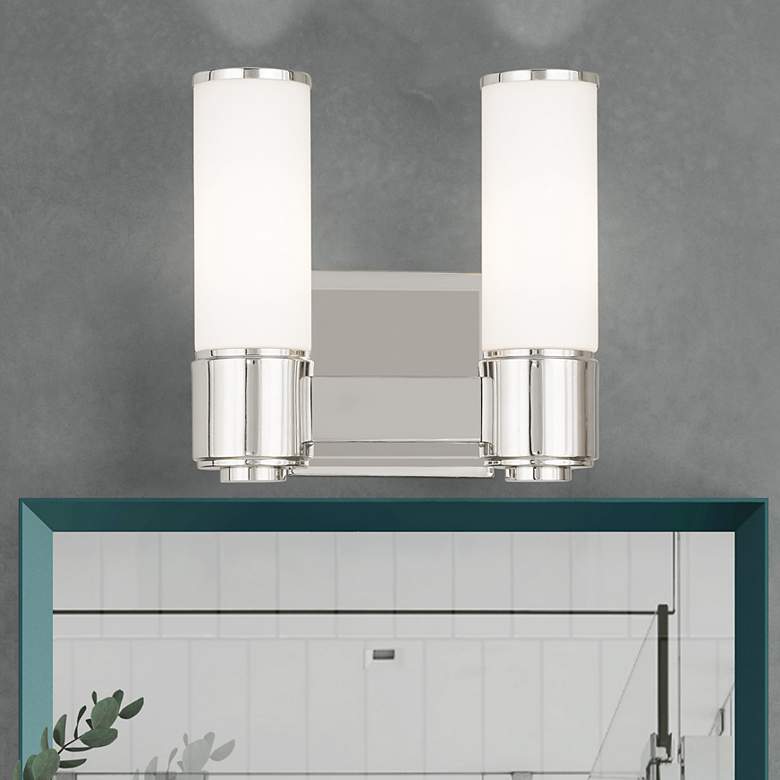 Image 1 2 Light Polished Nickel ADA Sconce