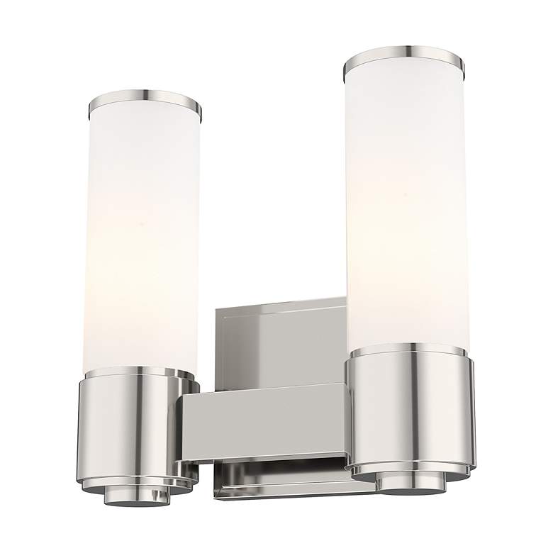 Image 6 2 Light Polished Nickel ADA Sconce more views