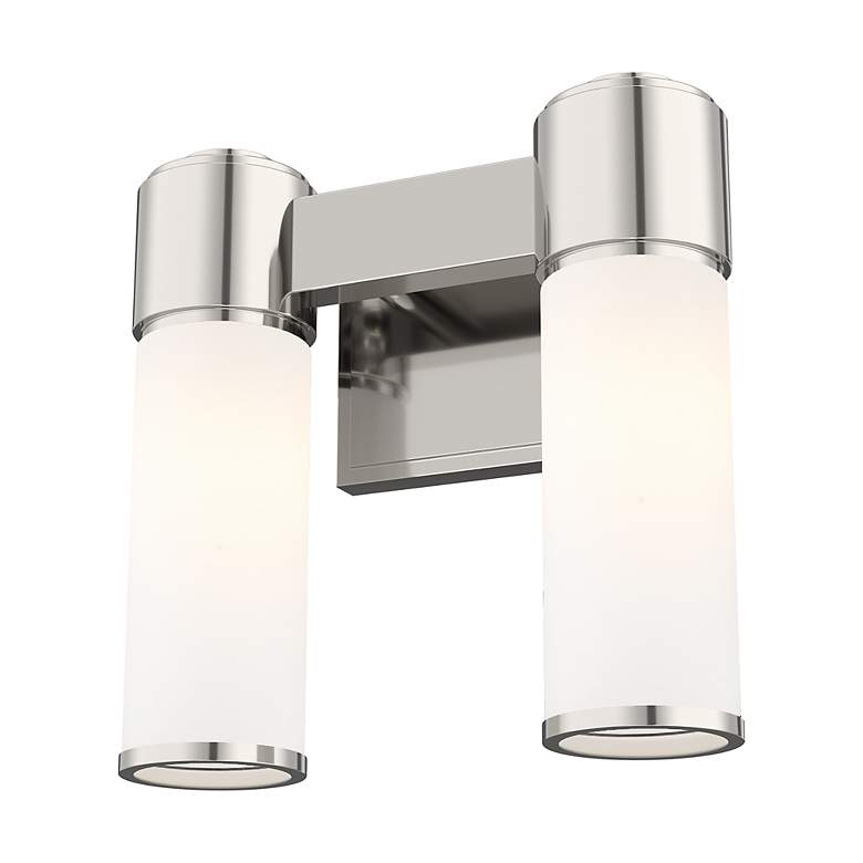 Image 7 2 Light Polished Nickel ADA Sconce more views