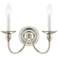 2 Light Polished Nickel Wall Sconce