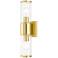 2 Light Satin Brass Vanity Sconce