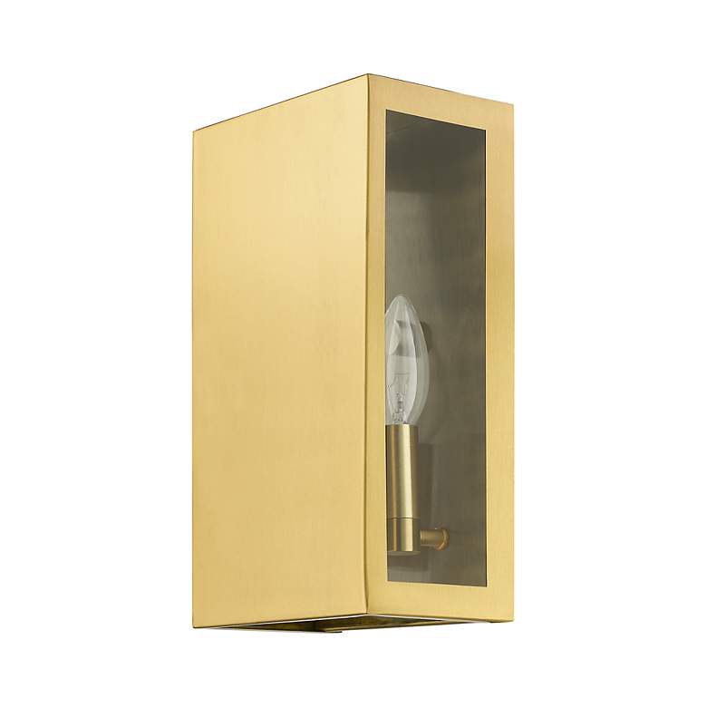 Image 3 2 Light Satin Gold Outdoor ADA Medium Sconce more views