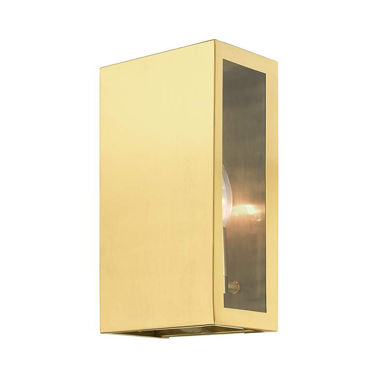 Image 5 2 Light Satin Gold Outdoor ADA Medium Sconce more views