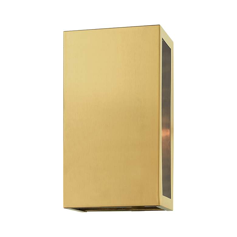 Image 7 2 Light Satin Gold Outdoor ADA Medium Sconce more views