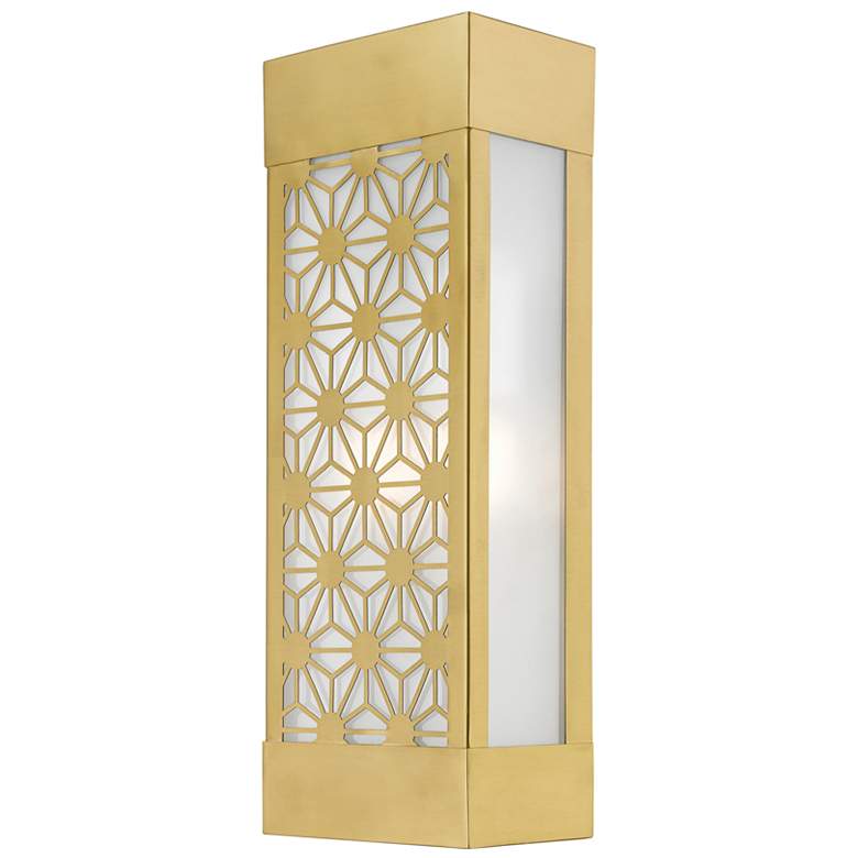 Image 1 2 Light Satin Gold Outdoor ADA Sconce