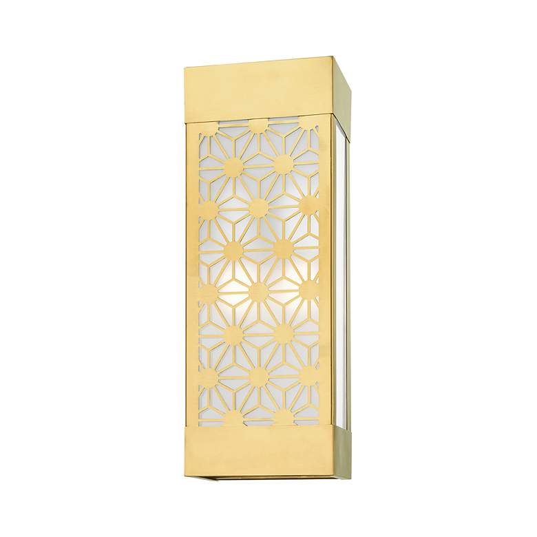 Image 6 2 Light Satin Gold Outdoor ADA Sconce more views