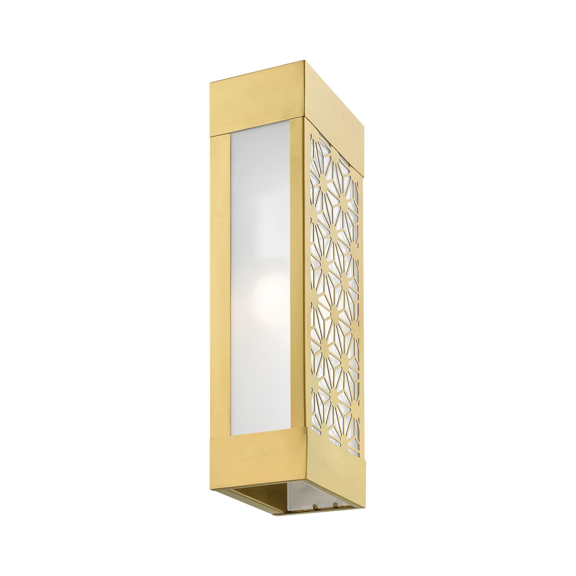 2 Light Satin Gold Outdoor ADA Sconce
