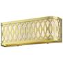 2_2 Light Soft Gold ADA Sconce with Oatmeal Color Shade