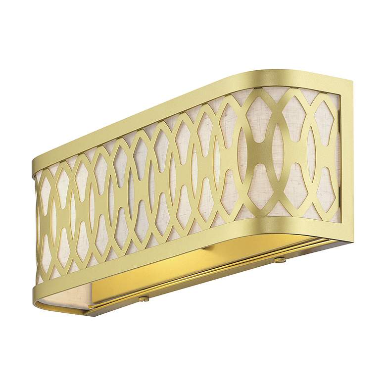 Image 5 2 Light Soft Gold ADA Sconce with Oatmeal Color Shade more views