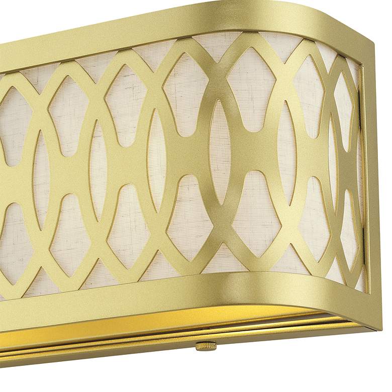Image 6 2 Light Soft Gold ADA Sconce with Oatmeal Color Shade more views