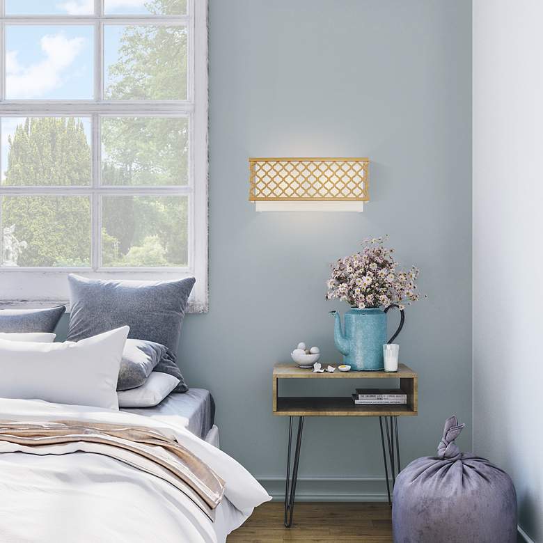 Image 7 2 Light Soft Gold ADA Wall Sconce more views