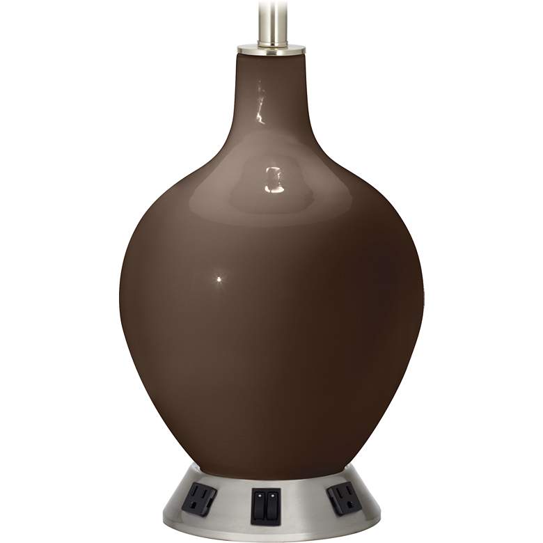 Image 1 2-Light Table Lamp - 2 Outlets and USB in Carafe