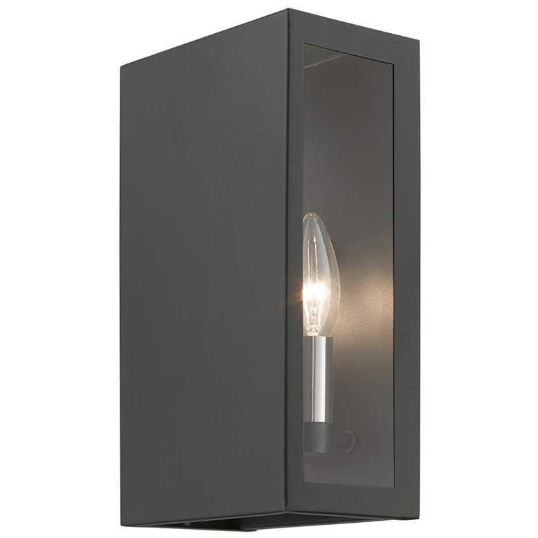 Image 1 2 Light Textured Black Outdoor ADA Medium Sconce