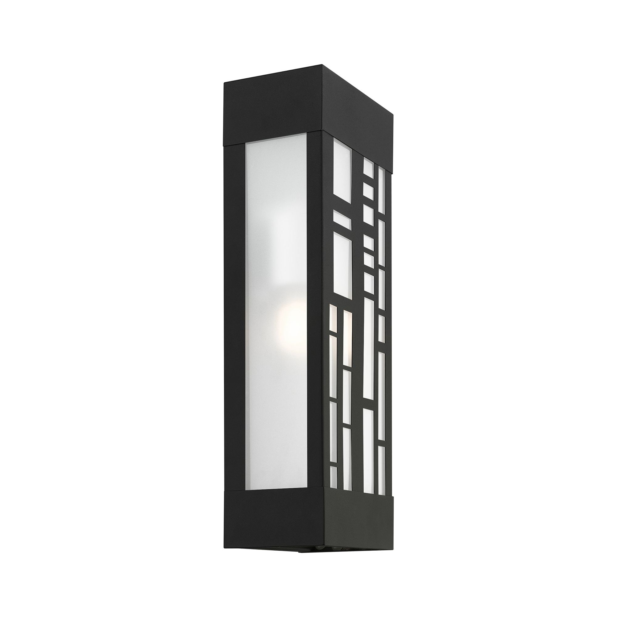 Image 7 2 Light Textured Black Outdoor ADA Sconce more views