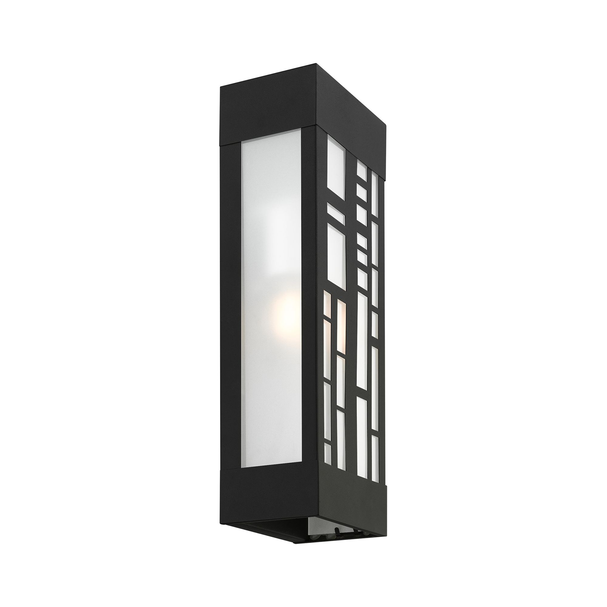 2 Light Textured Black Outdoor ADA Sconce