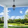 3_2 Light Textured Black Outdoor Pendant Lantern more views