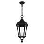 4_2 Light Textured Black Outdoor Pendant Lantern more views