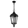 5_2 Light Textured Black Outdoor Pendant Lantern more views