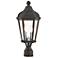 2 Light Textured Black Outdoor Post Top Lantern