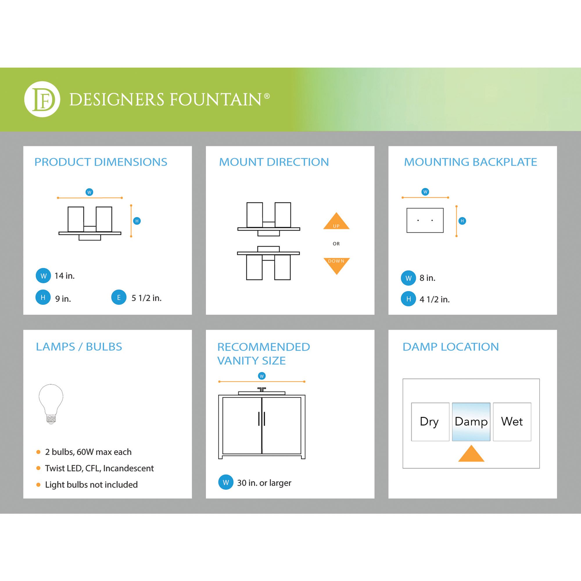 Image 3 2 Light Vanity more views