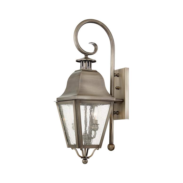 Image 3 2 Light Vintage Pewter Outdoor Wall Lantern more views