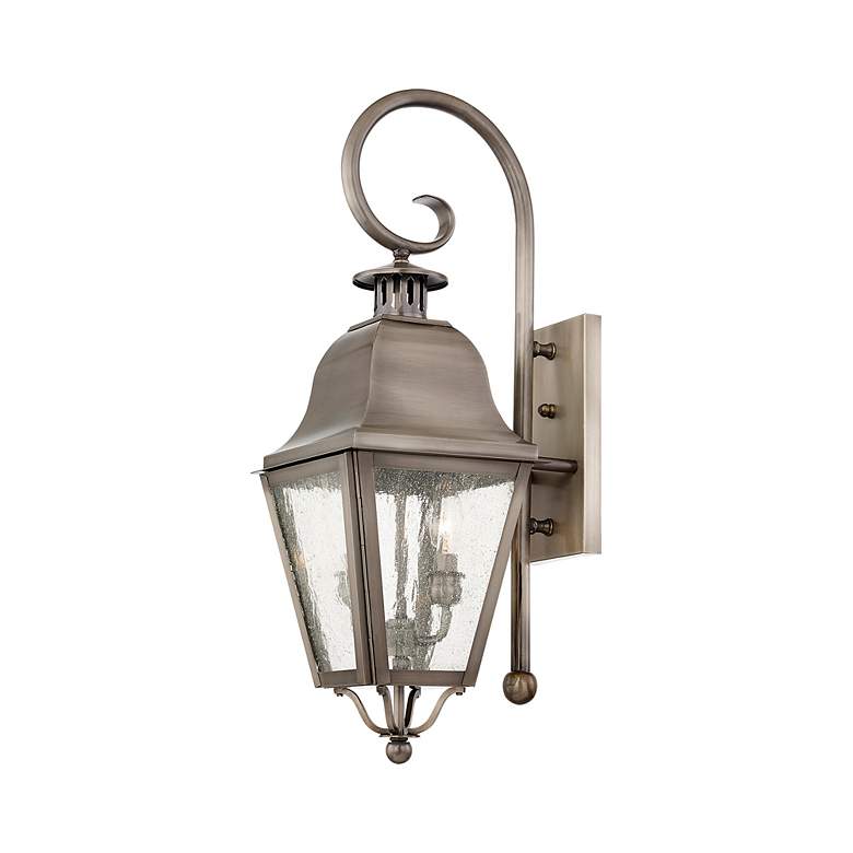 Image 5 2 Light Vintage Pewter Outdoor Wall Lantern more views