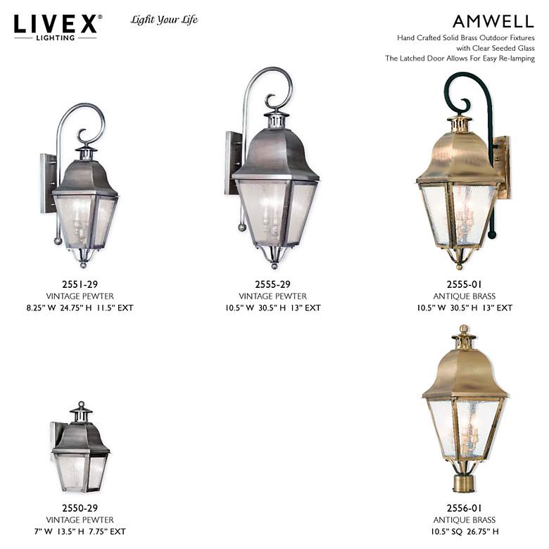 Image 7 2 Light Vintage Pewter Outdoor Wall Lantern more views