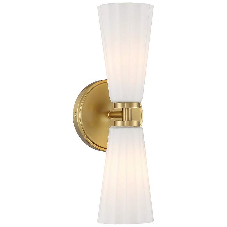 Image 4 2-Light Wall Sconce in Natural Brass more views