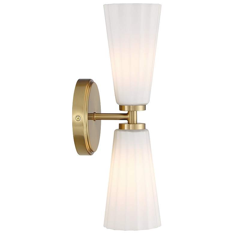 Image 5 2-Light Wall Sconce in Natural Brass more views