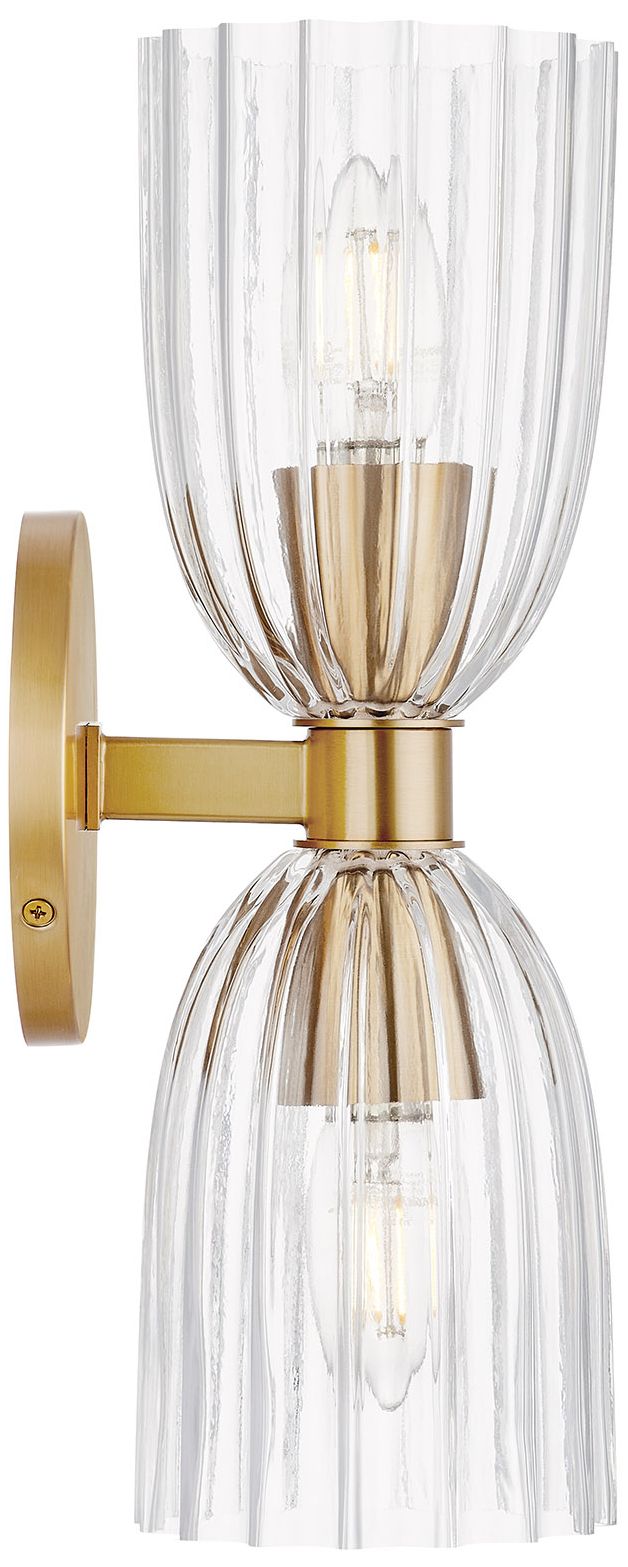 Image 3 2-Light Wall Sconce in Natural Brass more views