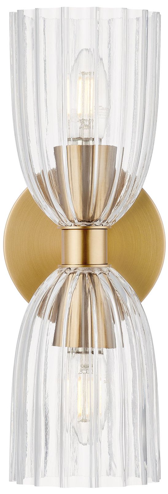 Image 4 2-Light Wall Sconce in Natural Brass more views