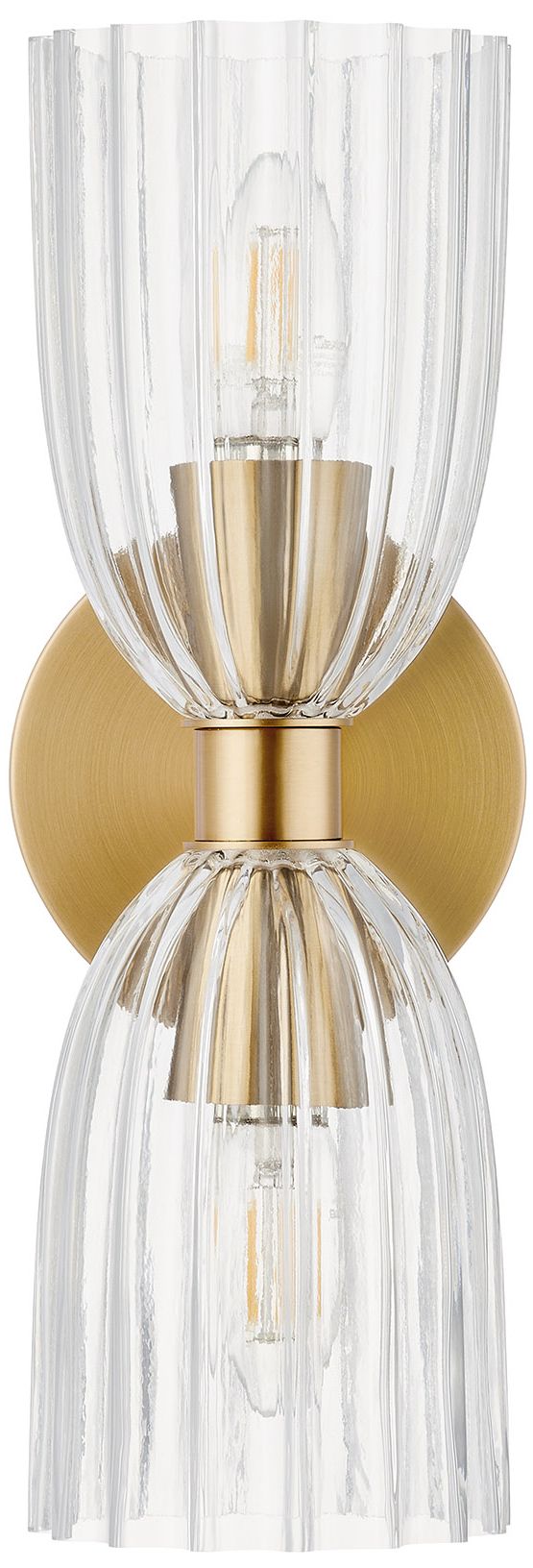 Image 5 2-Light Wall Sconce in Natural Brass more views