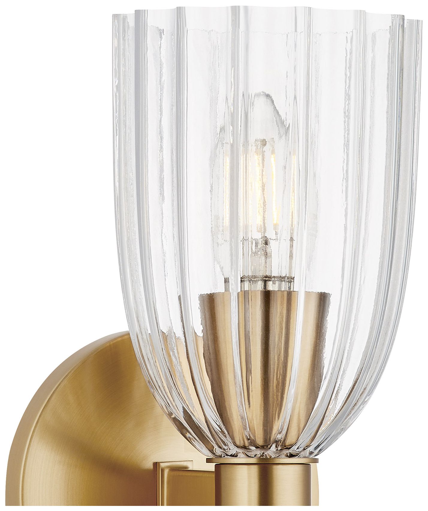 Image 6 2-Light Wall Sconce in Natural Brass more views