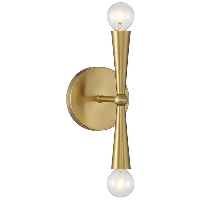 Image 4 2-Light Wall Sconce in Natural Brass more views