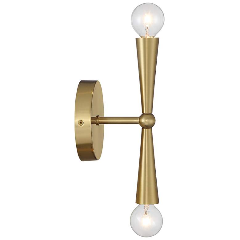 Image 5 2-Light Wall Sconce in Natural Brass more views