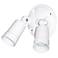 2-Light White Cast Aluminum Floodlight