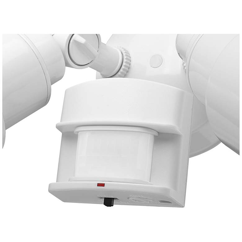 Image 6 2-Light White Integrated LED Adjustable Head Floodlight With Motion Sensor more views