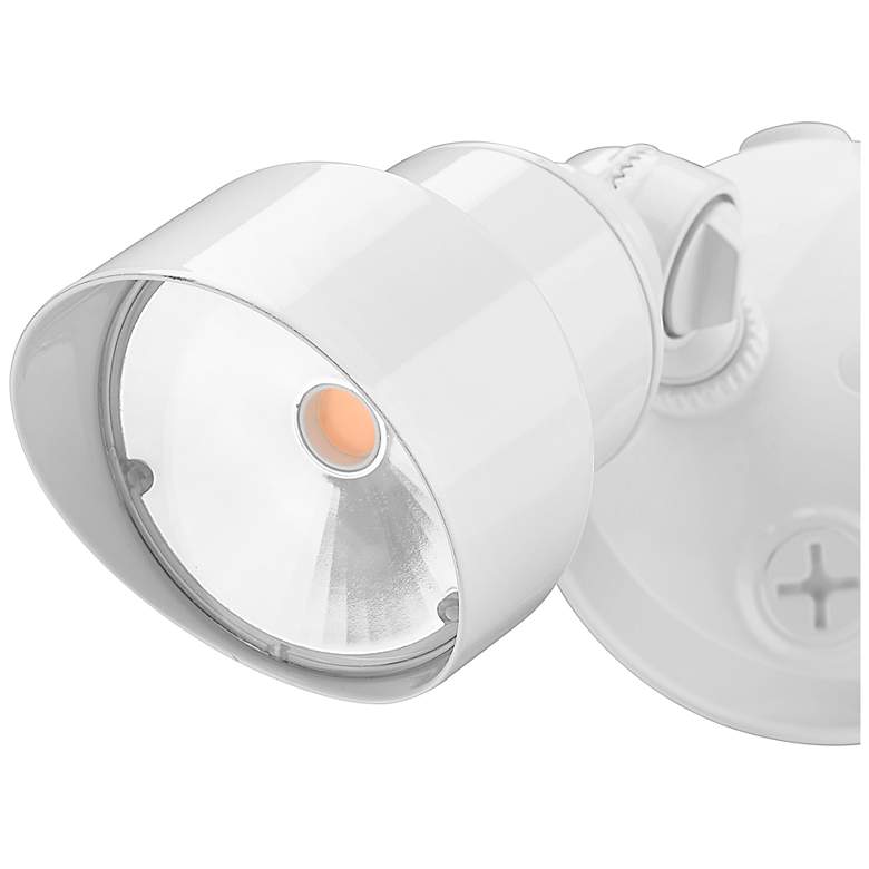 Image 5 2-Light White Integrated LED Adjustable Head Floodlight more views