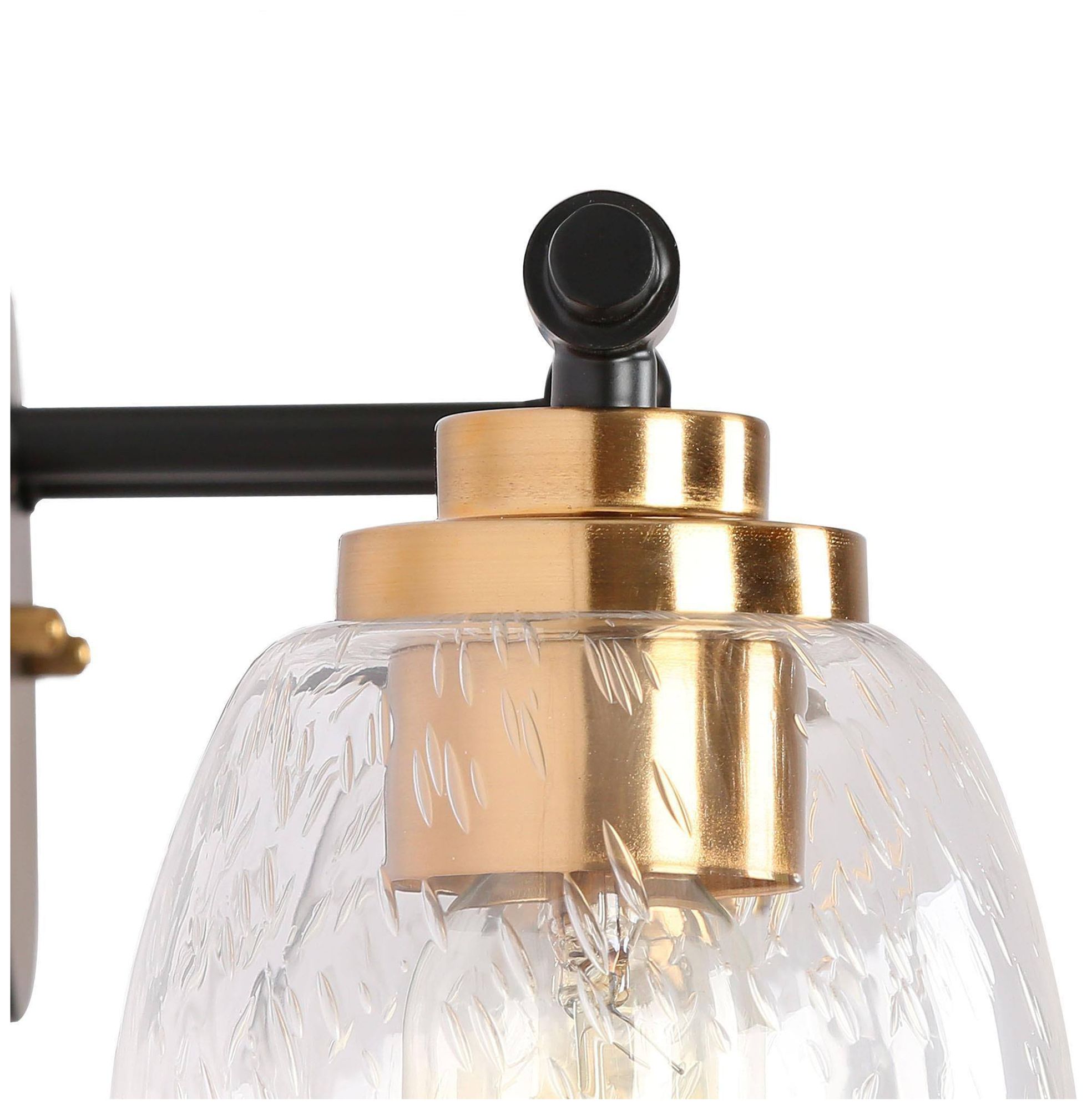 Image 2 2-Lights 12.6"W Bell Black and Imitation Electroplated Copper Wall Lamp more views