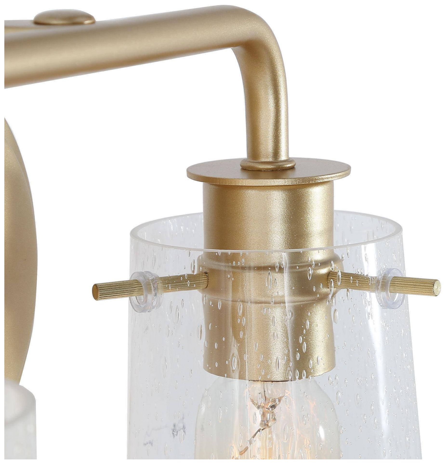 Image 2 2-Lights 13.8"W Cylinder Gold Wall Lamp more views