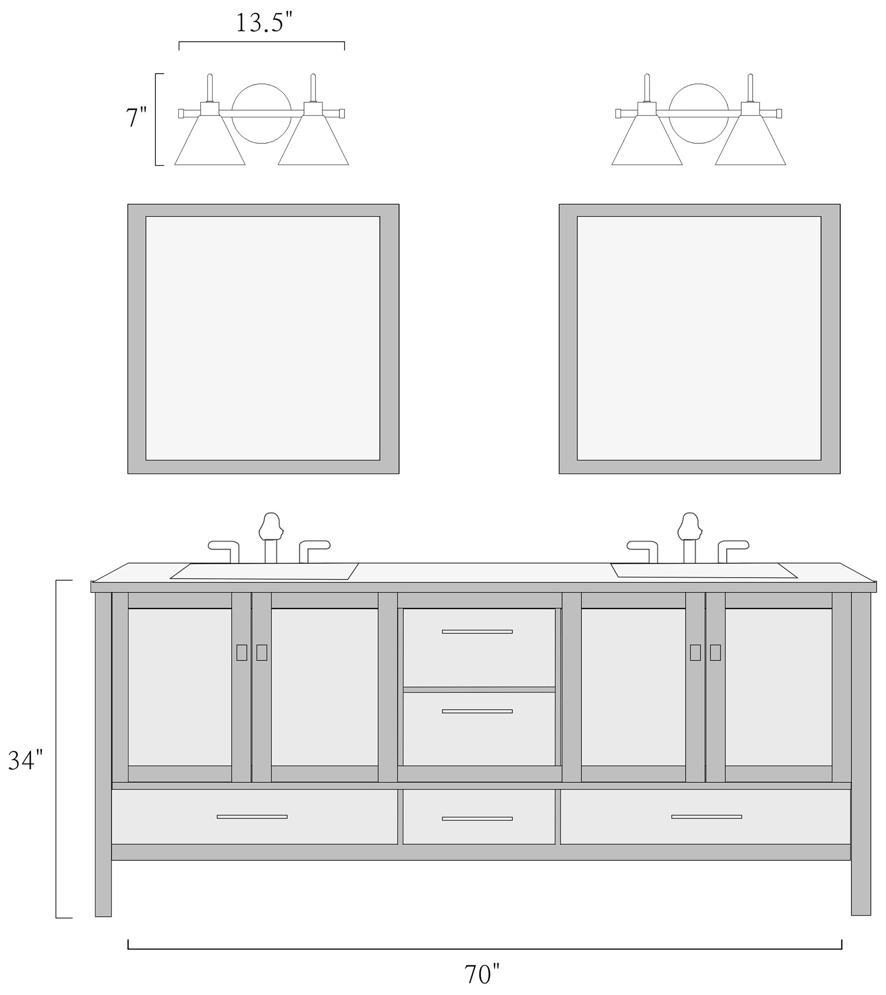 Image 6 2-Lights 13.8"W Tapered White and Plated Copper Wall Lamp more views