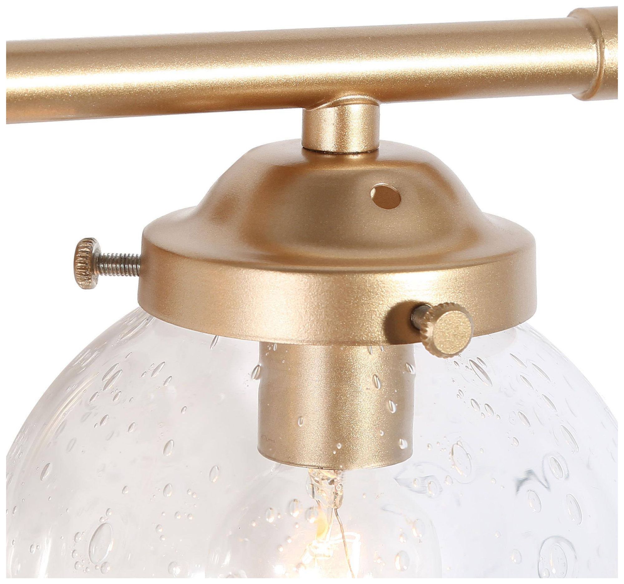 Image 3 2-Lights 14.2"W Globe Dark Gold  Wall Lamp more views