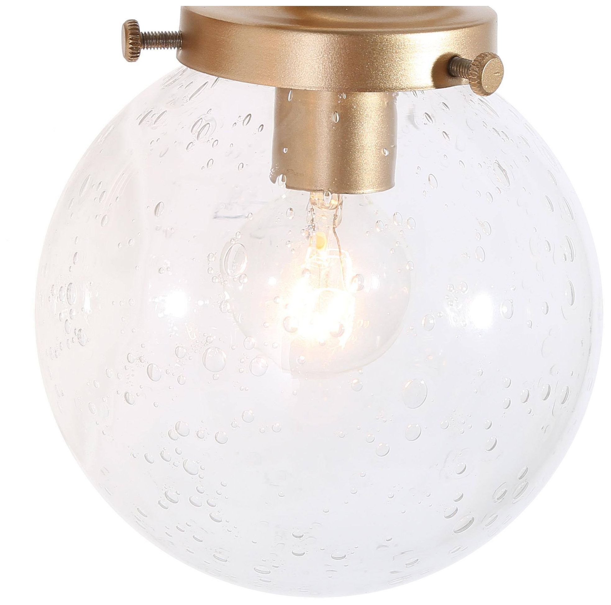 Image 4 2-Lights 14.2"W Globe Dark Gold  Wall Lamp more views