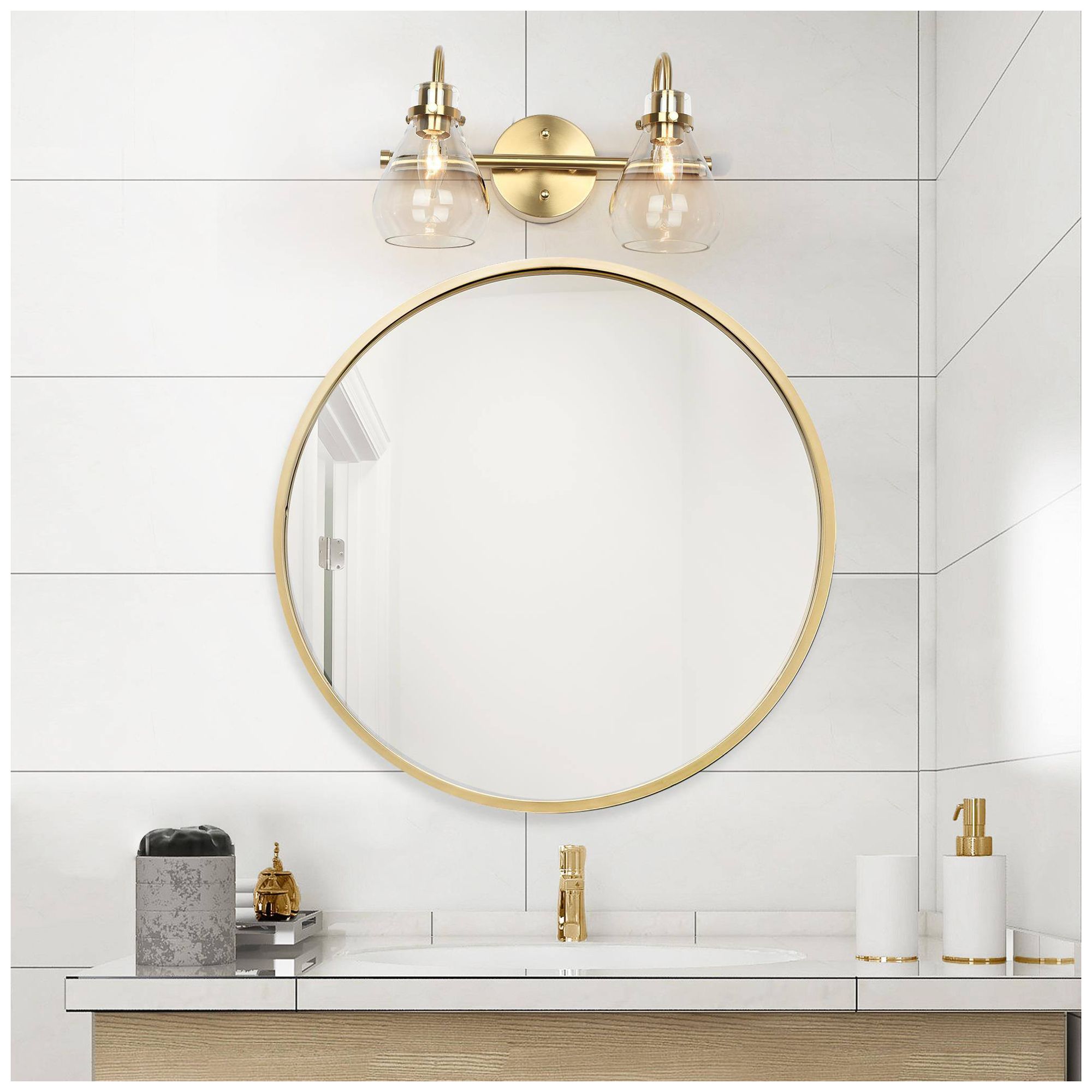 2-Lights 14.2"W Teardrop Electroplated Natural Copper Wall Lamp