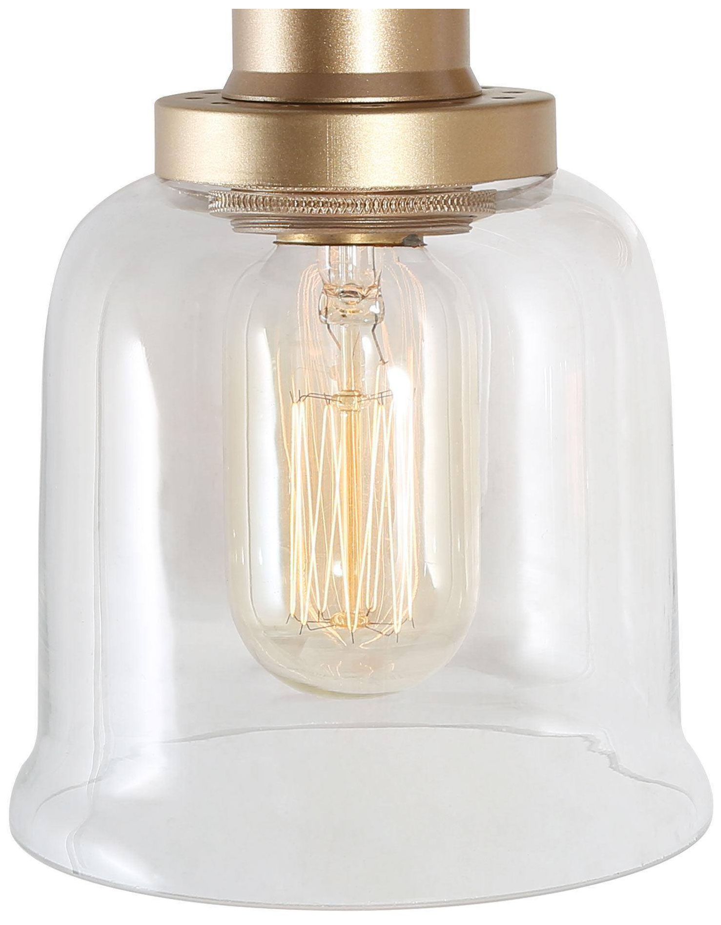 Image 4 2-Lights 15"W Bell Dark Gold  Wall Lamp more views