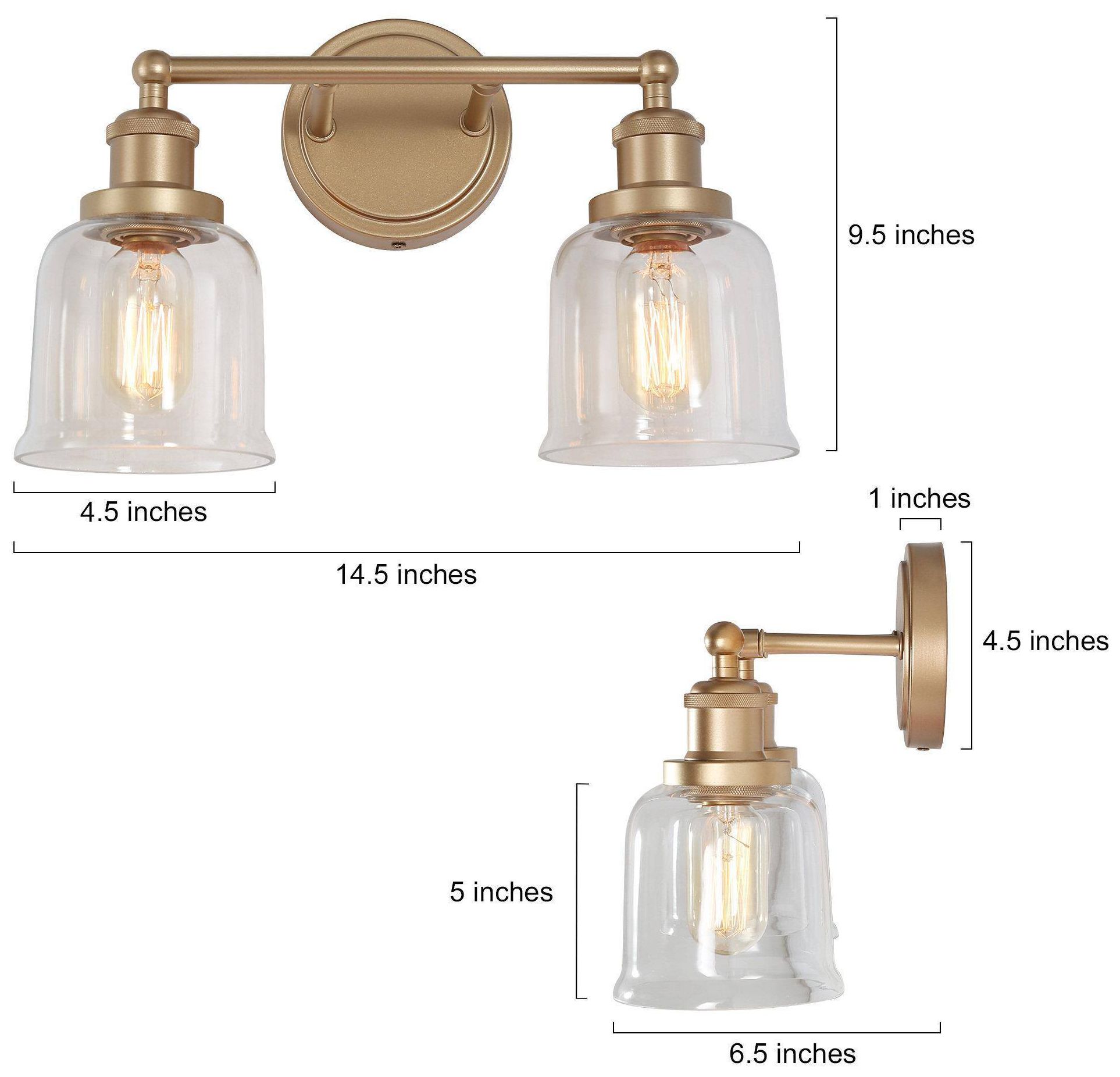 Image 5 2-Lights 15"W Bell Dark Gold  Wall Lamp more views