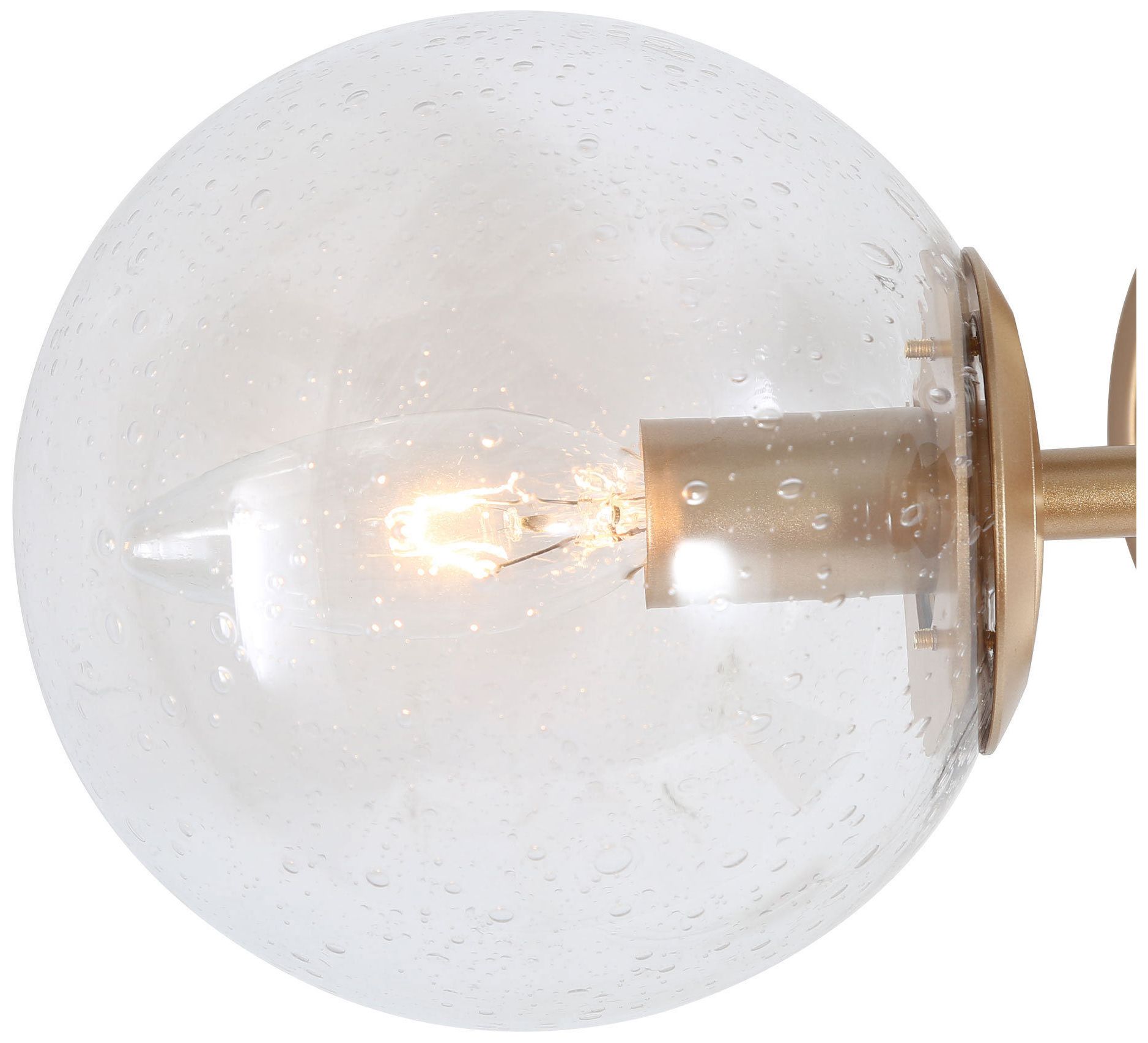 Image 3 2-Lights 18"W Globe Metallic Gold Wall Lamp more views
