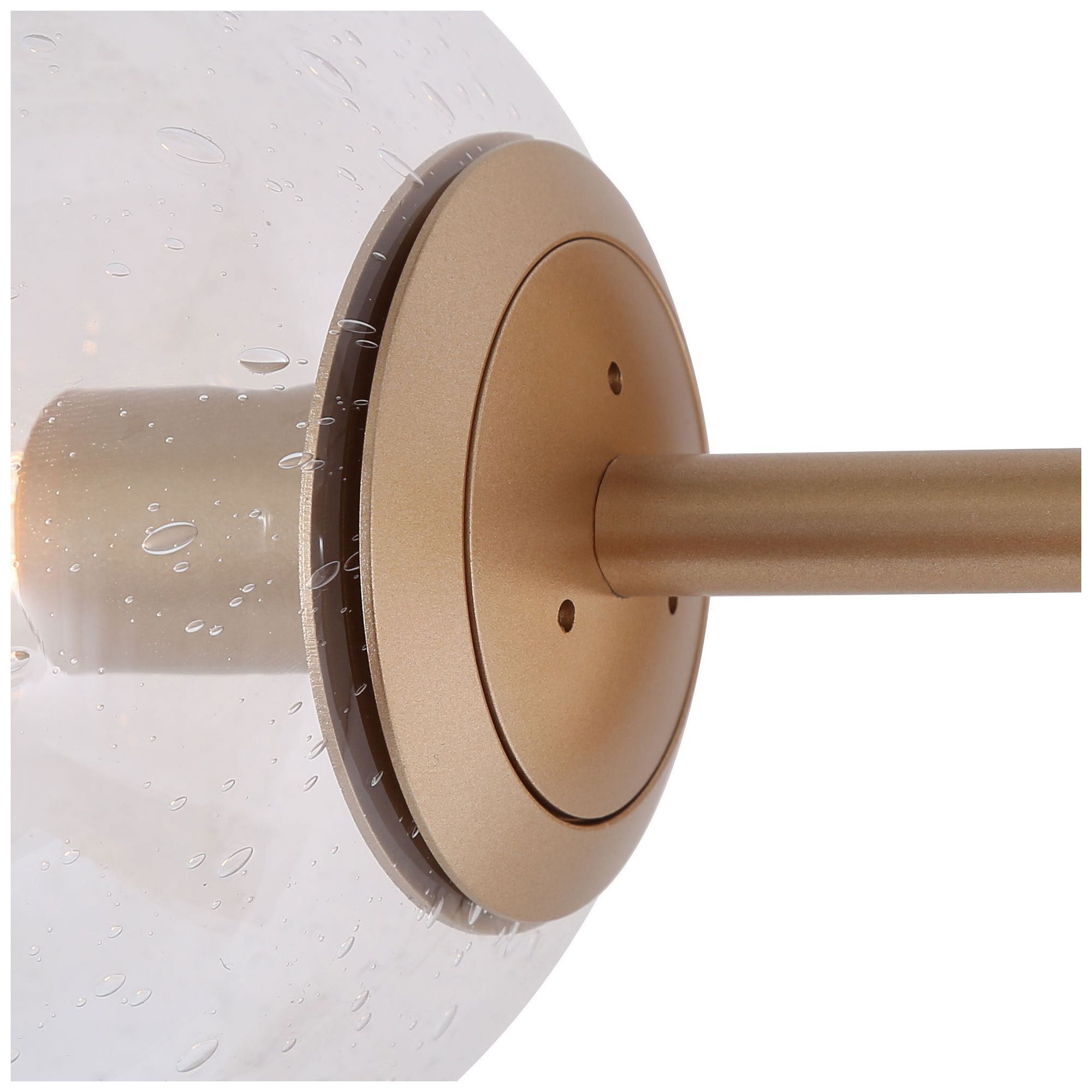 Image 4 2-Lights 18"W Globe Metallic Gold Wall Lamp more views
