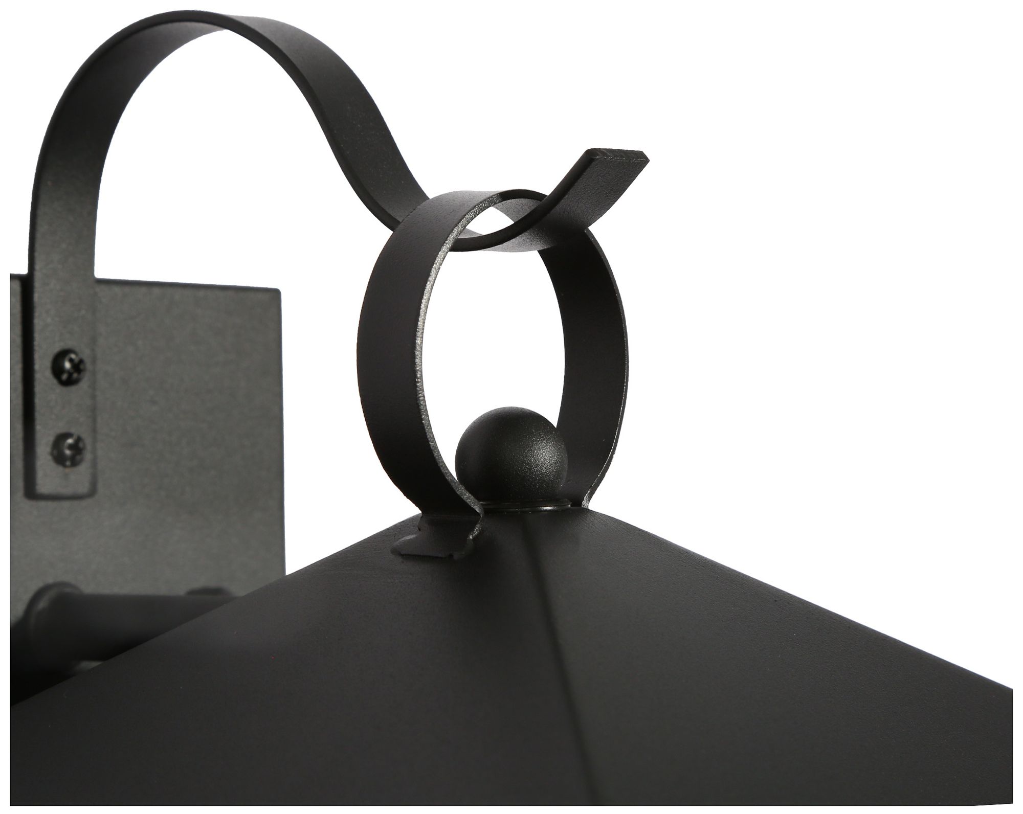 Image 5 2-Pack 10.2" High Textured Black Geometric Metal Outdoor Wall Light more views